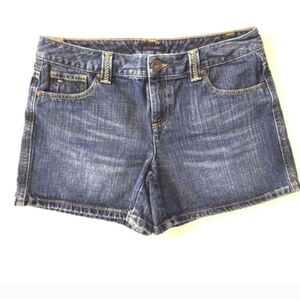 Tommy Hilfiger Mid-Rise Dark Blue Denim Jean Shorts